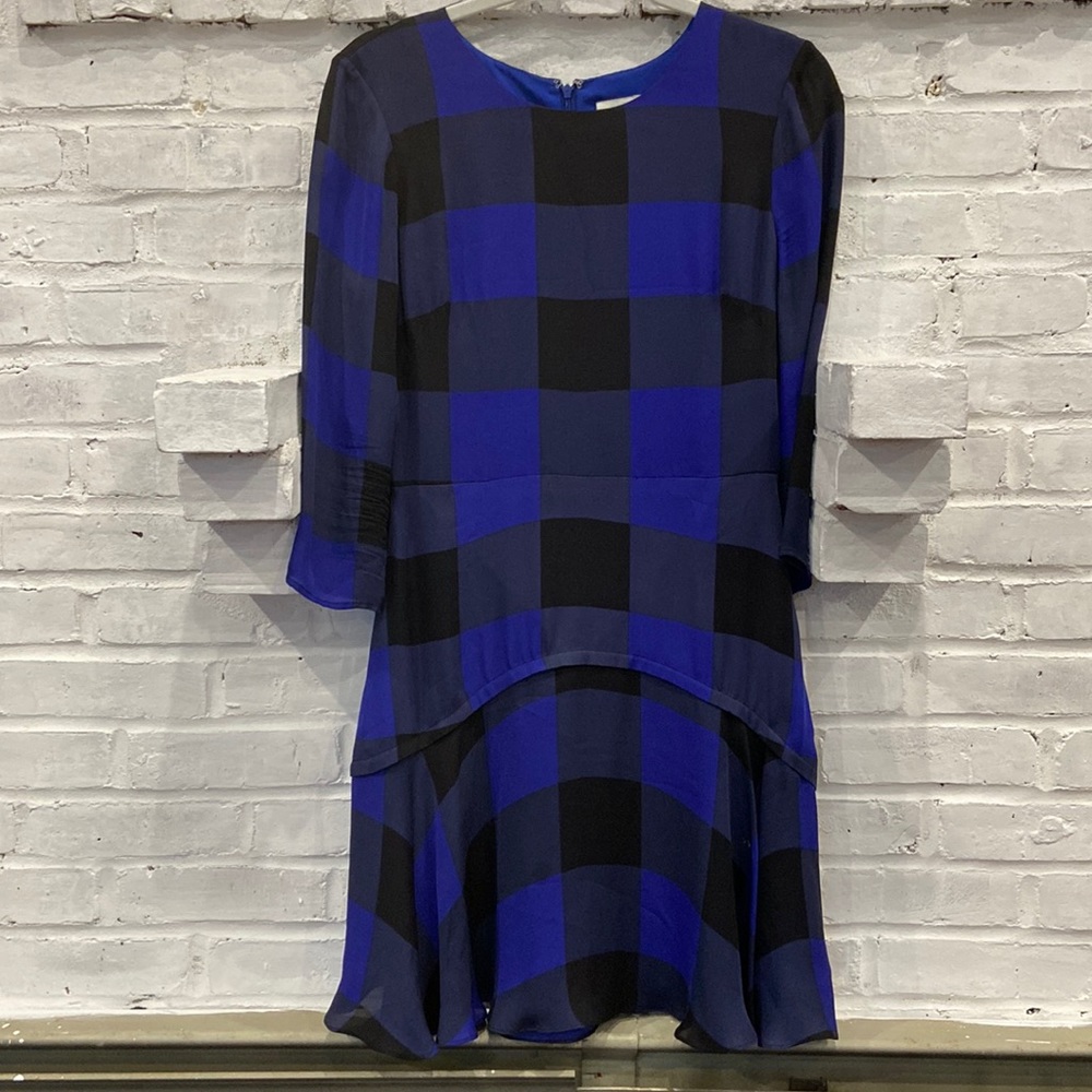 REISS blue plaid dress